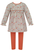 Orange Liberty Print Tunic Set