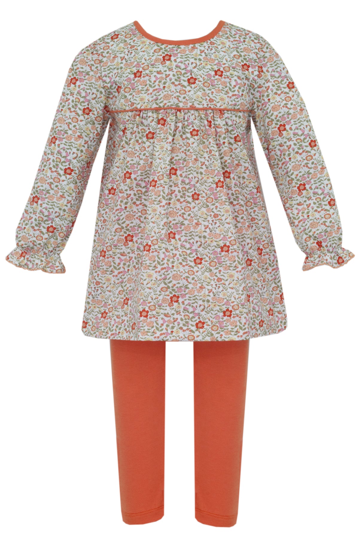 Orange Liberty Print Tunic Set