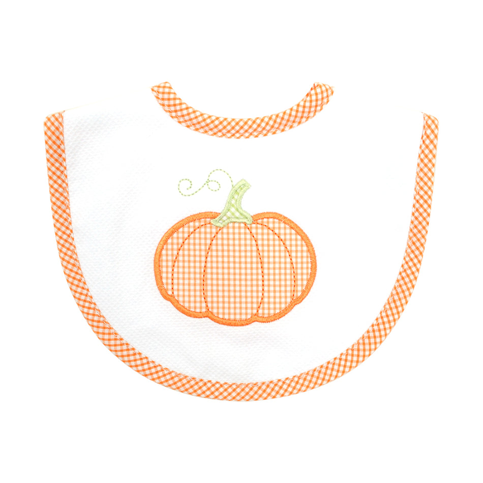 Medium Bib - Orange Pumpkin