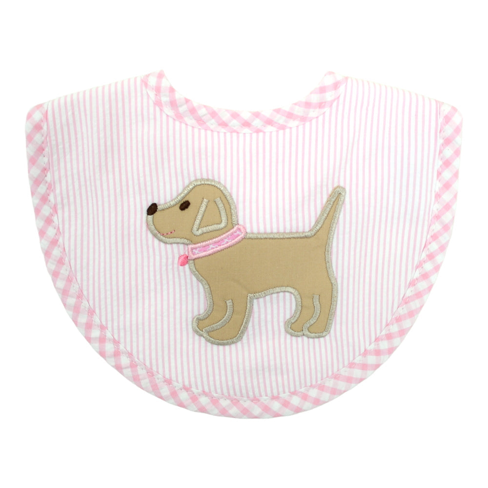 Applique Bib - Pink Lab