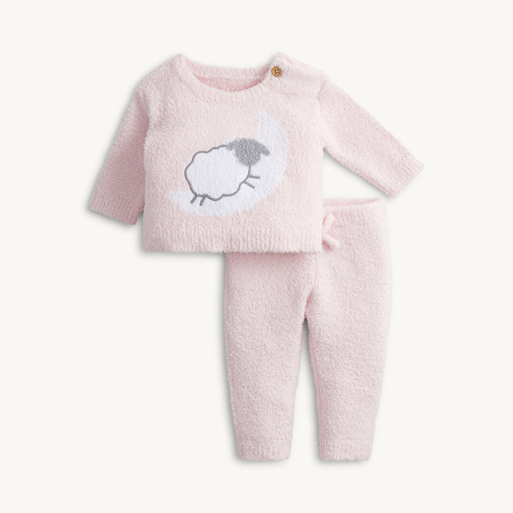 Pink Sheep Chenille Set