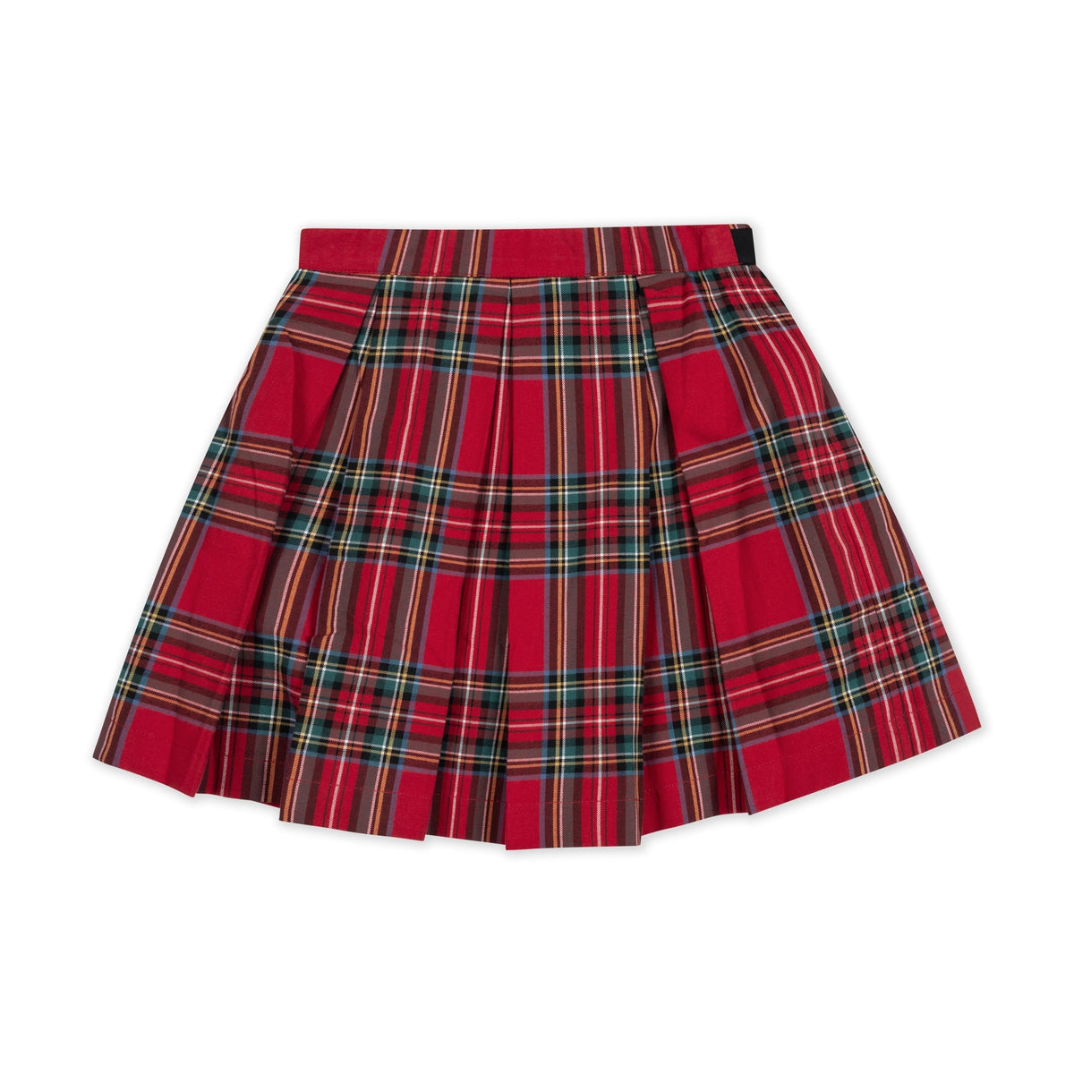 Organic Pleated Party Skirt - Holiday Tartan