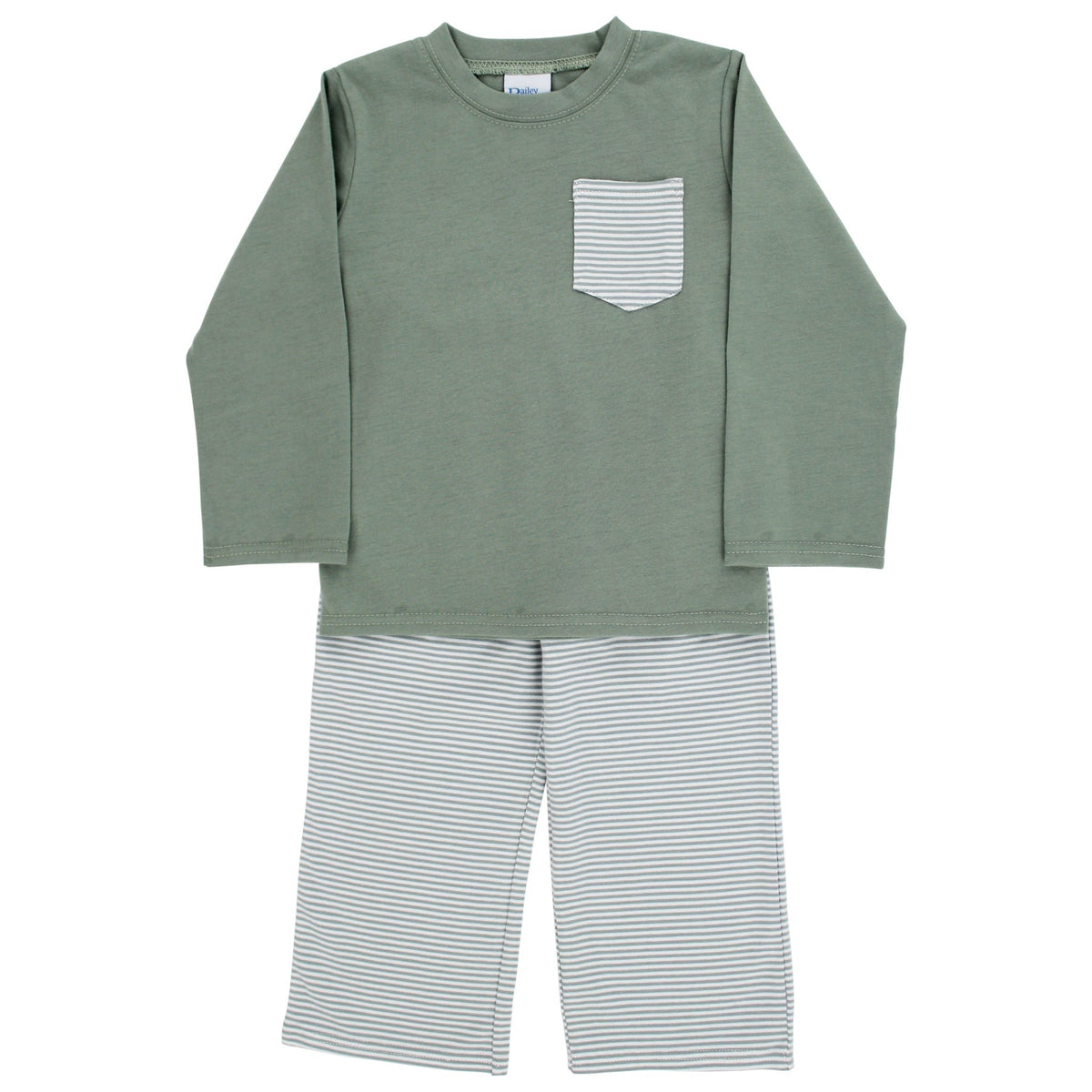 Porter Pant Set - Sage Stripe