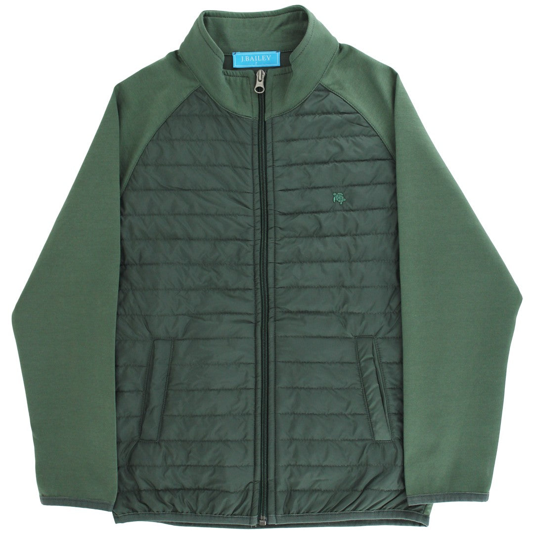 Quilted Bomber - Green