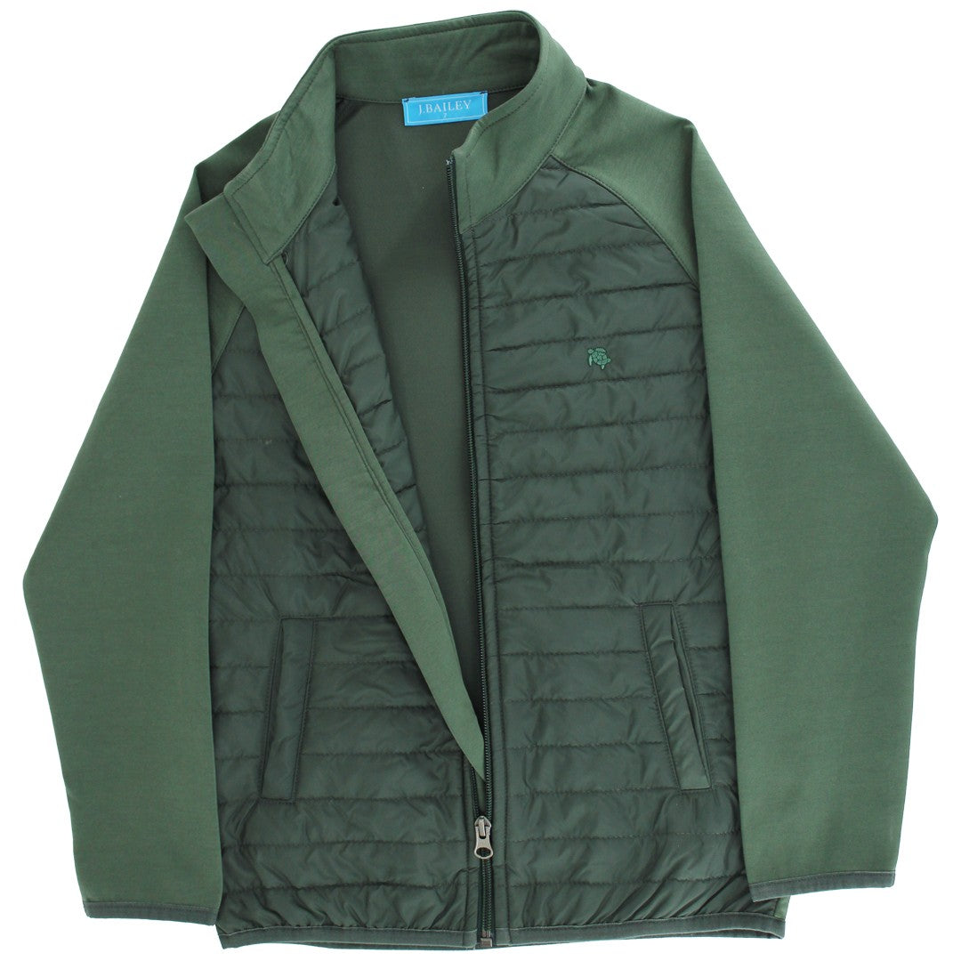 Quilted Bomber - Green
