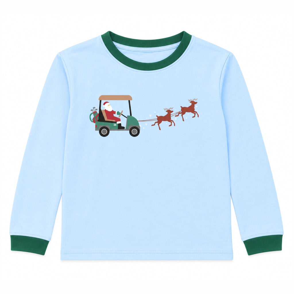Santa Golf Cart LS Shirt