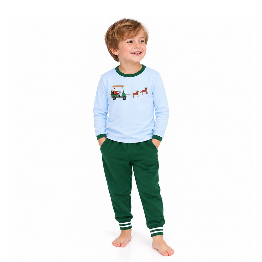 Santa Golf Cart LS Shirt