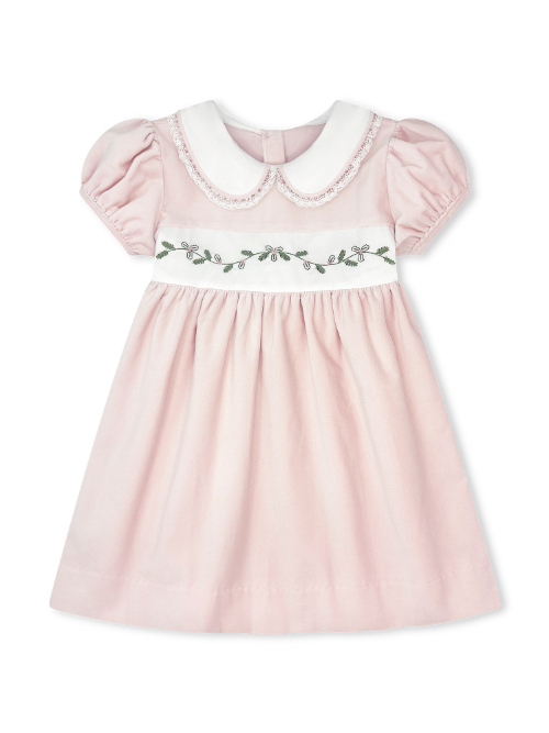 Sue Shaw Dress - Pink Velvet
