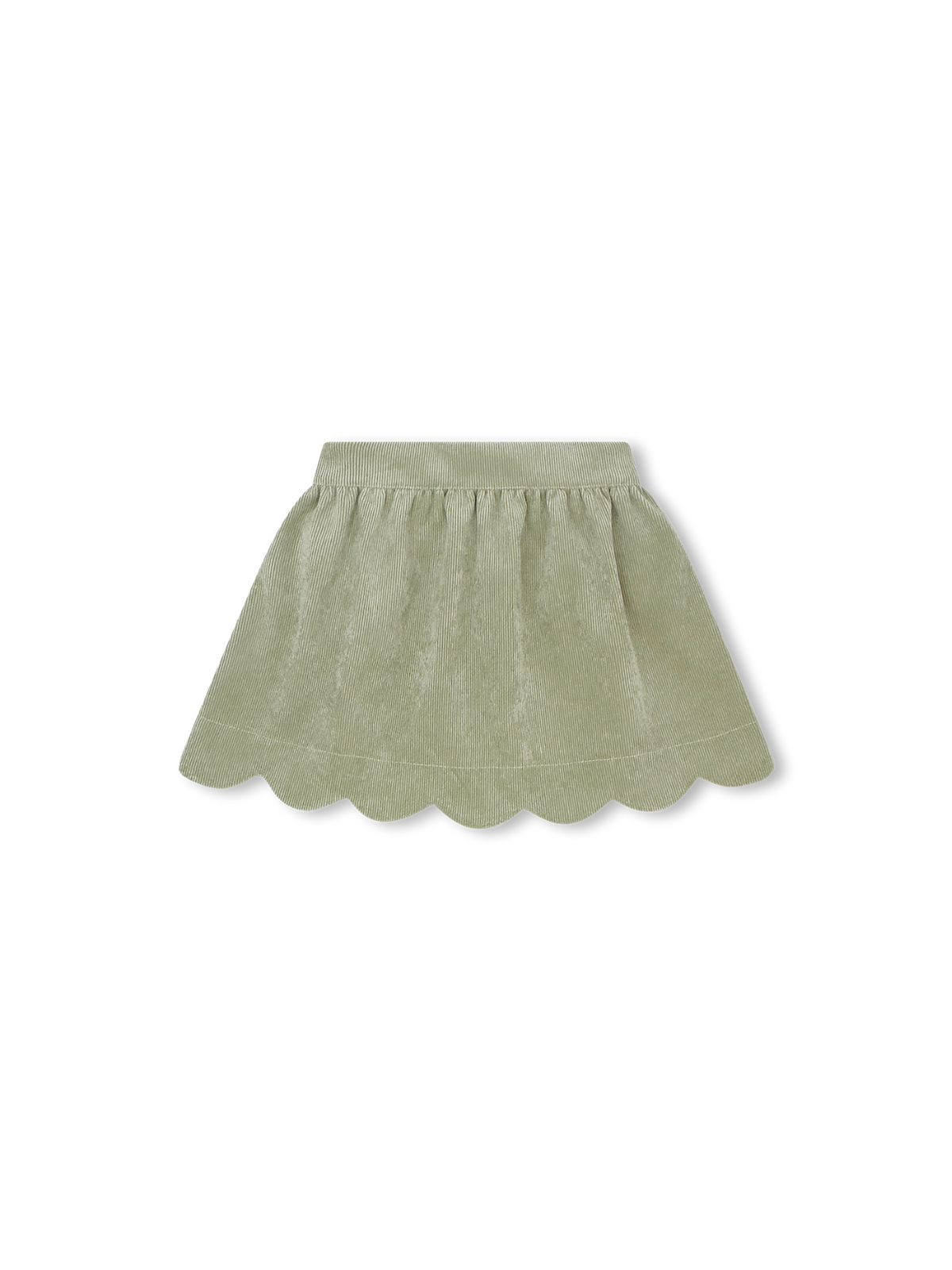 Susie Scallop Skirt - Sweetgrass Cord.