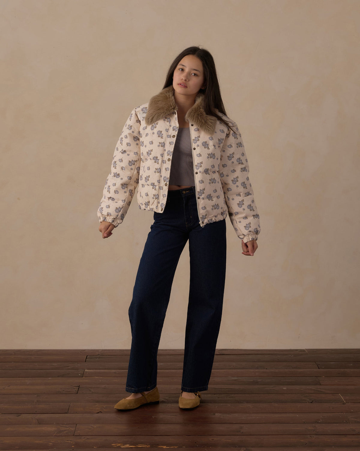 Teen Idyllwild Jacket || Blue Floral