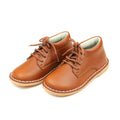 Tuck Lace Up Shoe - Cognac