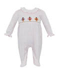 Girl's Turkey Smocked Footie