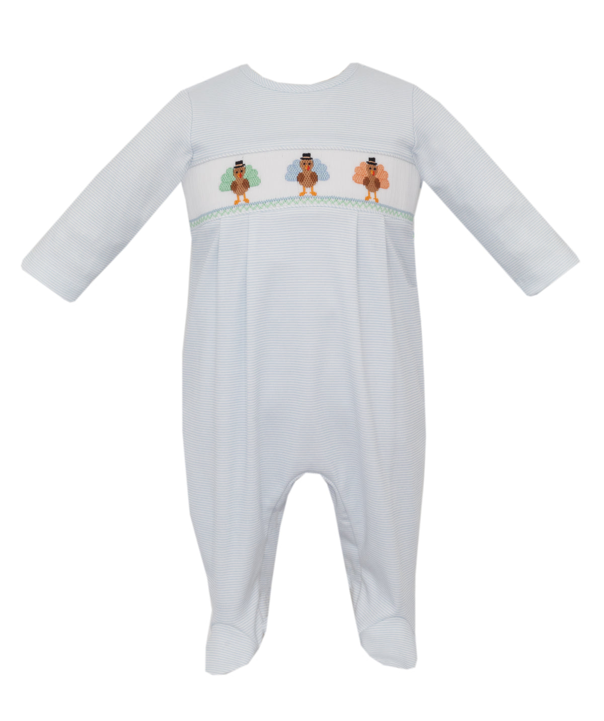 Boy's Turkey Smocked Footie