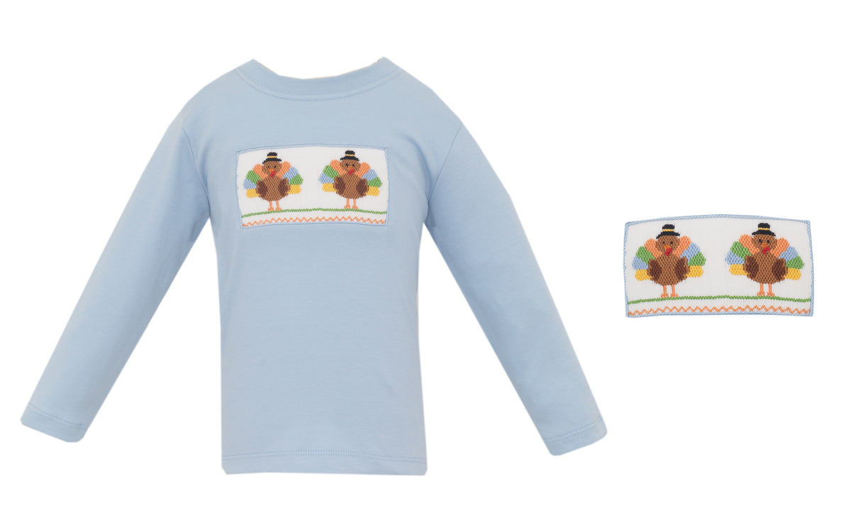 Boy's Smocked Turkey Shirt
