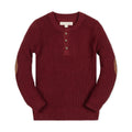 Organic Waffle Henley - Oxblood