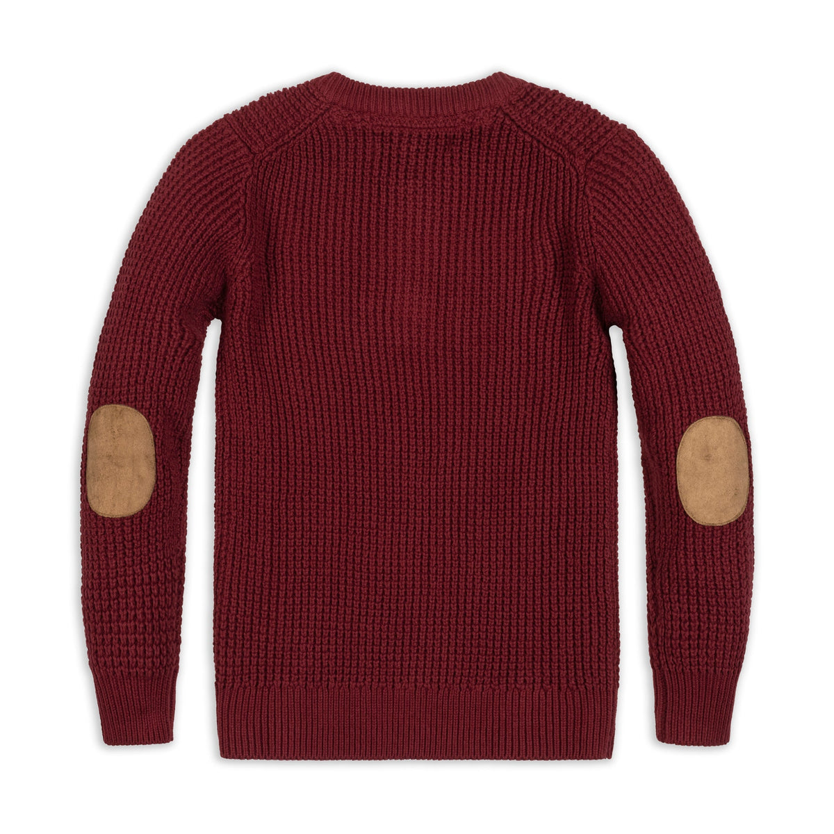 Organic Waffle Henley - Oxblood